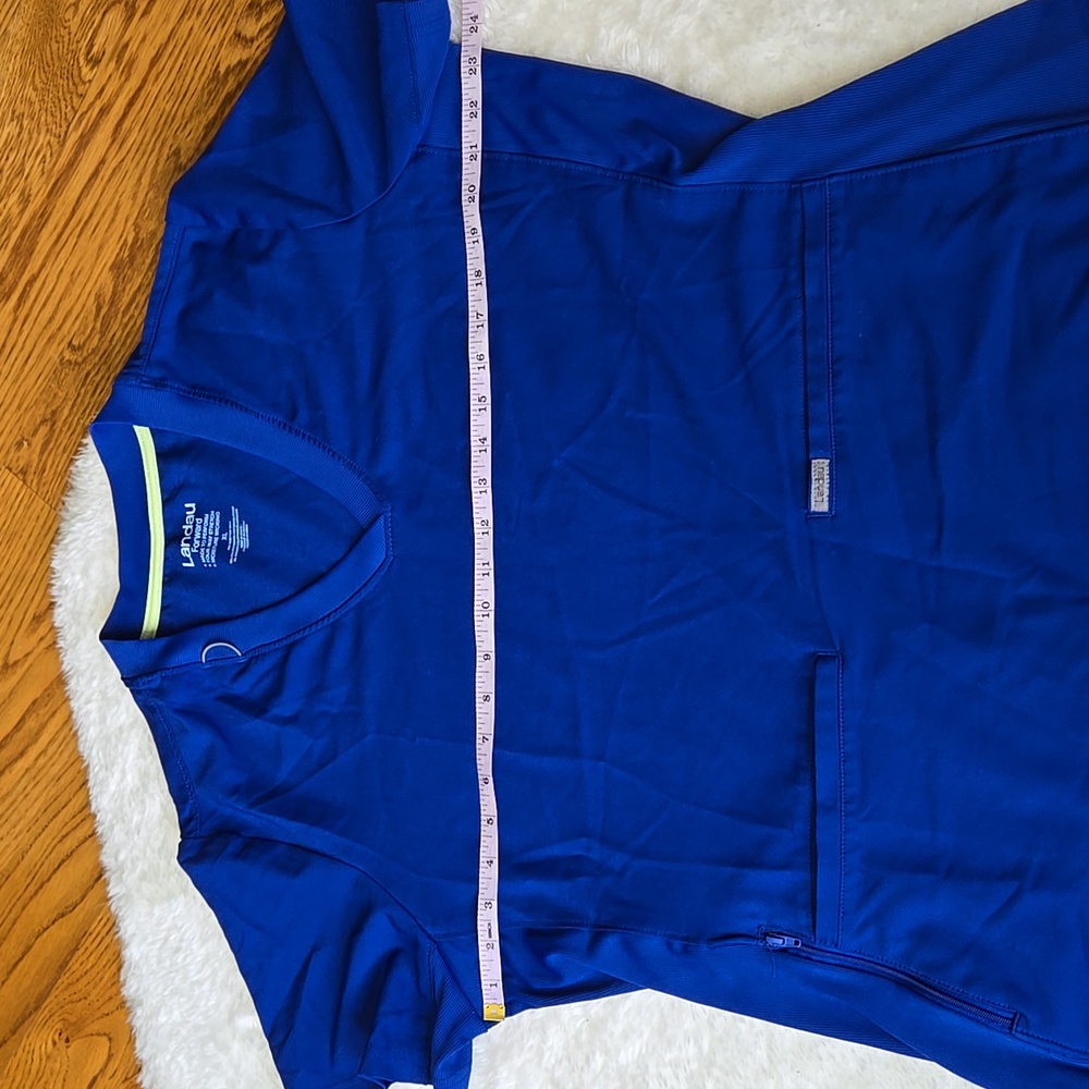 Landau Blue Scrub Top, Womens Size Extra Large - Picture 4 of 11